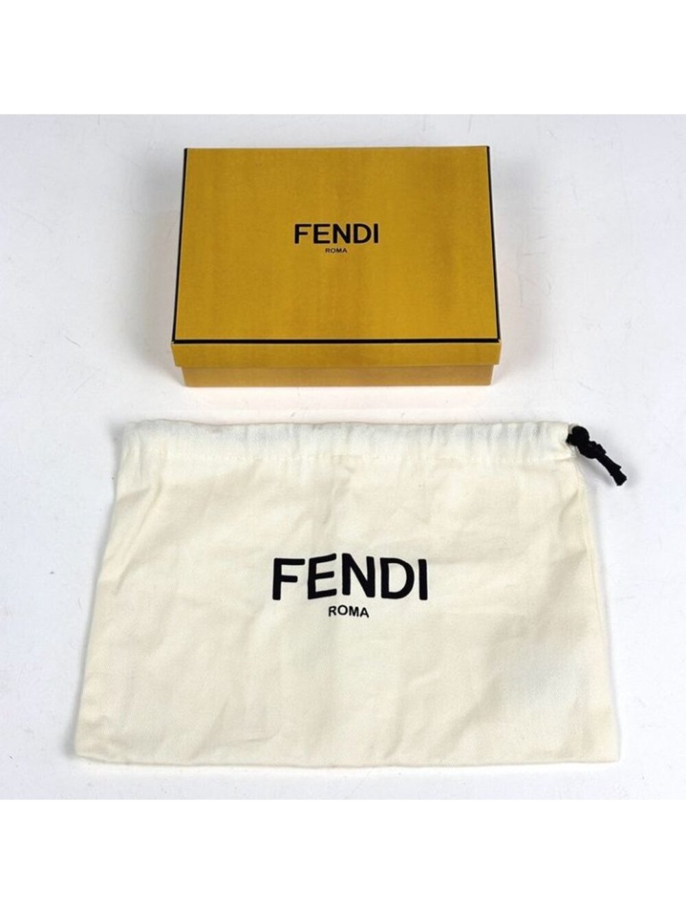 Fendi Nano Baguette Charm Logo 2-Way Cross Beads Canvas Orange - Picture 9 of 9